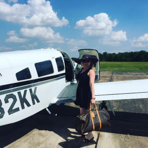 The fabulously dressed Summer Sieben Austin taking off to fly with the angels.