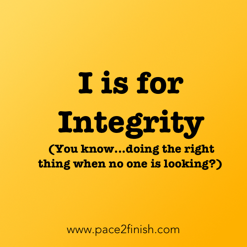 I is for Integrity