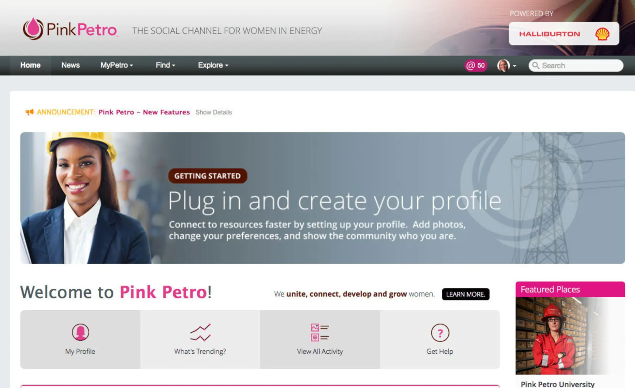 Pink Petro website